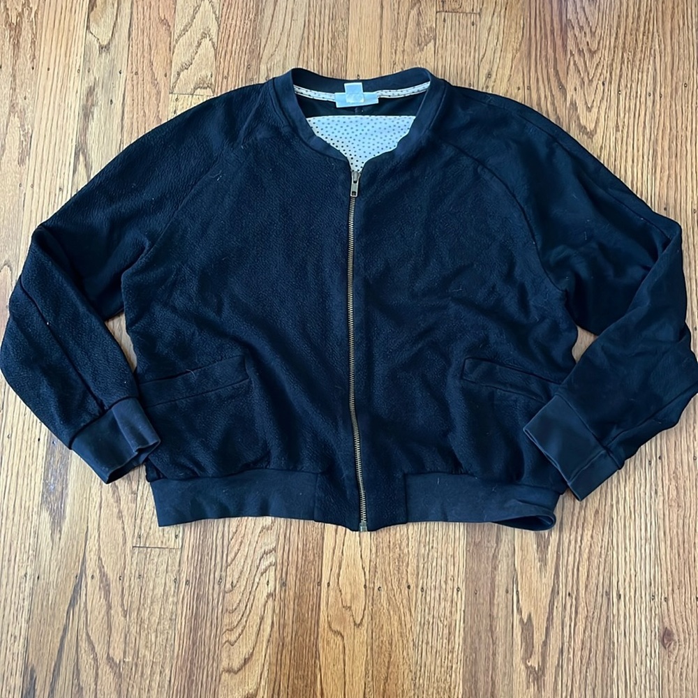 VTG Ganni Black Bomber Jacket L